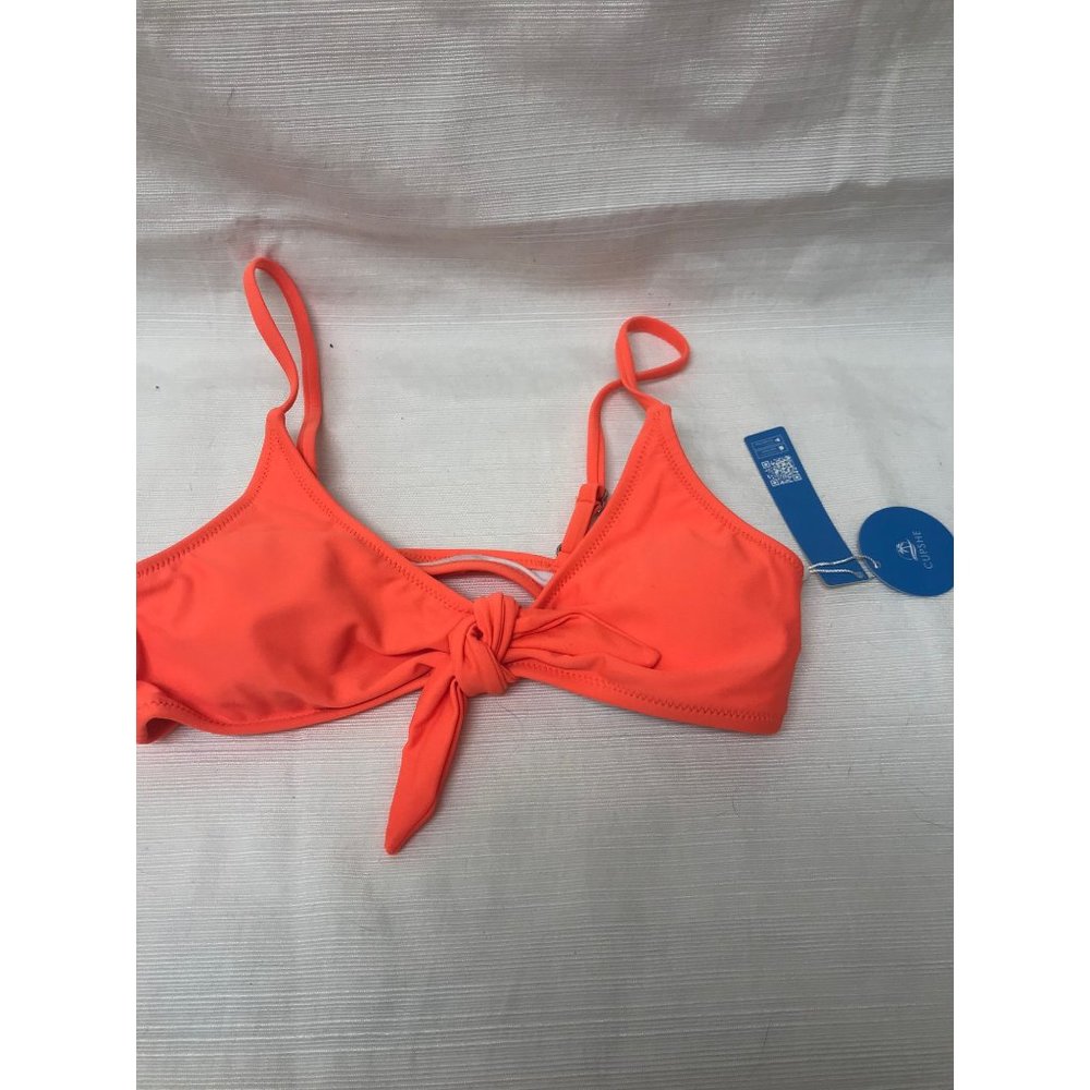 👙 Cupshe Bikini top Swimsuit  Orange NWT Size s